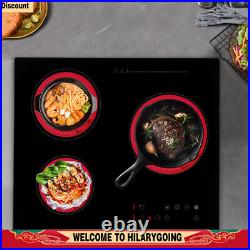 Electric Cooktop 24 inch Built-in Electric Stove Top 110V 2600W Knob Control US