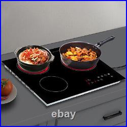 Electric Cooktop 24 inch Built-in Electric Stove Top 110V 2600W Knob Control US