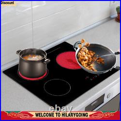 Electric Cooktop 24 inch Built-in Electric Stove Top 110V 2600W Knob Control US
