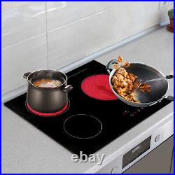 Electric Cooktop 24 inch Built-in Electric Stove Top 110V 2600W Knob Control US