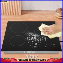 Electric Cooktop 24 inch Built-in Electric Stove Top 110V 2600W Knob Control US