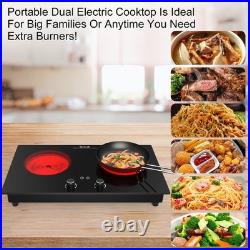 Electric Cooktop, 2400W Electric Stove Top, Countertop and Built-in Hot Plate w