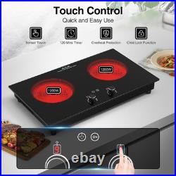 Electric Cooktop, 2400W Electric Stove Top, Countertop and Built-in Hot Plate w