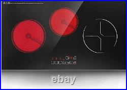 Electric Cooktop 3 Burner Electric Stove Top Induction Cooker Touch Control 220V