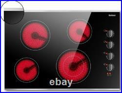 Electric Cooktop 30'' 4 Burners Stove Top Built-in Radiant Ceramic Sensor Touch