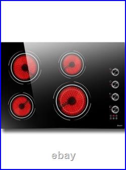 Electric Cooktop 30'' 4 Burners Stove Top Built-in Radiant Ceramic Sensor Touch Electric Cooktop 30'' 4 Burners Stove Top Built-in Radiant Ceramic Sensor Touch