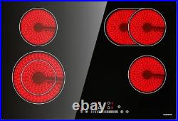 Electric Cooktop 30'' 4 Burners Stove Top Built-in Radiant Ceramic Sensor Touch