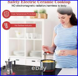 Electric Cooktop 30'' 4 Burners Stove Top Built-in Radiant Ceramic Sensor Touch