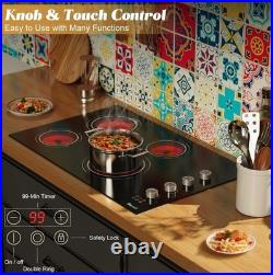 Electric Cooktop 30'' 4 Burners Stove Top Built-in Radiant Ceramic Sensor Touch Electric Cooktop 30'' 4 Burners Stove Top Built-in Radiant Ceramic Sensor Touch