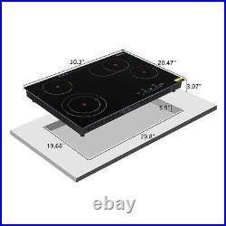 Electric Cooktop 30'' 4 Burners Stove Top Built-in Radiant Ceramic Sensor Touch