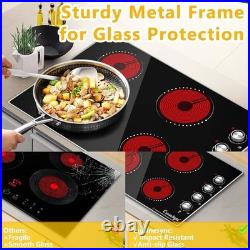 Electric Cooktop 30'' 4 Burners Stove Top Built-in Radiant Ceramic Sensor Touch Electric Cooktop 30'' 4 Burners Stove Top Built-in Radiant Ceramic Sensor Touch