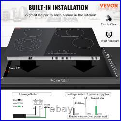 Electric Cooktop 30'' 4 Burners Stove Top Built-in Radiant Ceramic Sensor Touch