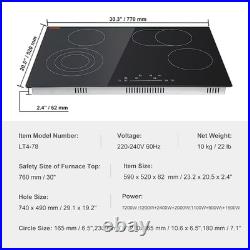 Electric Cooktop 30'' 4 Burners Stove Top Built-in Radiant Ceramic Sensor Touch