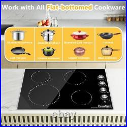 Electric Cooktop 30'' 4 Burners Stove Top Built-in Radiant Ceramic Sensor Touch Electric Cooktop 30'' 4 Burners Stove Top Built-in Radiant Ceramic Sensor Touch
