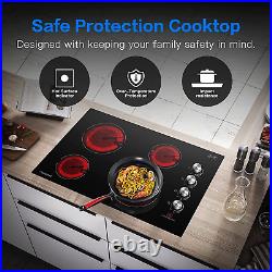 Electric Cooktop 30 Built-In Electric Burner with 4 Burners, ETL Safety Certifi