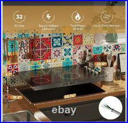 Electric Cooktop 30 in Built-in 4 Burner Ceramic Cooktop Electric Stove Top 220V Electric Cooktop 30 in Built-in 4 Burner Ceramic Cooktop Electric Stove Top 220V