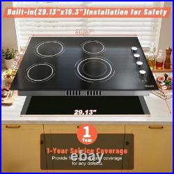 Electric Cooktop 30 inch 4 Burner, 6700W Built-in Ceramic Electric Stove Top