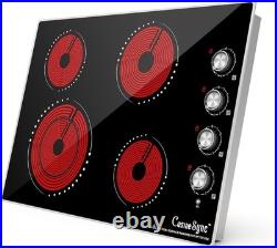Electric Cooktop 30 inch 4 Burner, 7200W Built-in Radiant Electric Stove Top