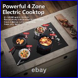 Electric Cooktop 36 Built-In Electric Stove Burner with 5 Burners, 8900W Power