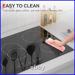 Electric Cooktop 36 Inch 5 Burners, 8600W Built-in Electric Stove Top 220v, S Electric Cooktop 36 Inch 5 Burners, 8600W Built-in Electric Stove Top 220v, S