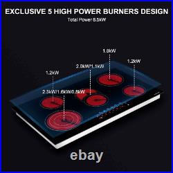Electric Cooktop, 36 Inch Built-In Radiant Electric Stove Top, 240V Ceramic Ele