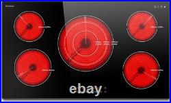 Electric Cooktop 36 inch 5 Burner, 9200W Built-in Radiant Electric Stove Top