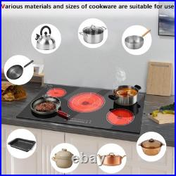 Electric Cooktop 36 inch 5 Burner, 9200W Built-in Radiant Electric Stove Top