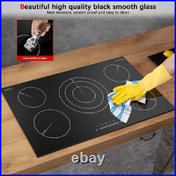 Electric Cooktop 36 inch 5 Burner, 9200W Built-in Radiant Electric Stove Top