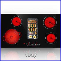 Electric Cooktop 9 Heating Levels LED Touch Screen Child Lock Timer