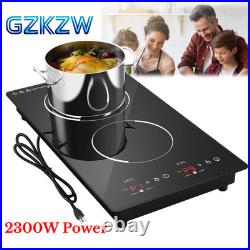 Electric Cooktop Double Burner Induction Drop-in Electric Stove Top 110V 2300W