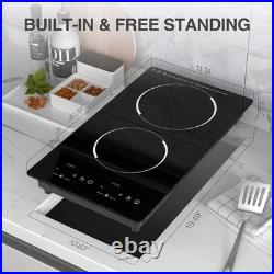 Electric Cooktop Double Burner Induction Drop-in Electric Stove Top 110V 2300W