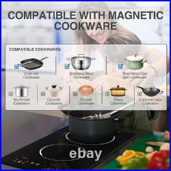 Electric Cooktop Double Burner Induction Drop-in Electric Stove Top 110V 2300W Electric Cooktop Double Burner Induction Drop-in Electric Stove Top 110V 2300W