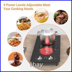 Electric Cooktop Drop-in 2 Burner Electric Stove Top Knob Control 2100W 120V Electric Cooktop Drop-in 2 Burner Electric Stove Top Knob Control 2100W 120V