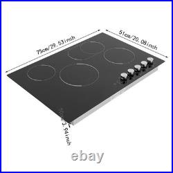 Electric Cooktop, Embedded Electric Stovetop 4 Burners Electric Cooktop 110V USA