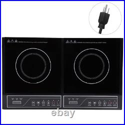 Electric Cooktop Induction Cooktop 2 Burner Induction Cooker Touch Screen 2000W