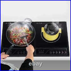 Electric Cooktop Induction Cooktop 2 Burner Induction Cooker Touch Screen 2000W Electric Cooktop Induction Cooktop 2 Burner Induction Cooker Touch Screen 2000W