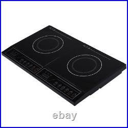 Electric Cooktop Induction Cooktop 2 Burner Induction Cooker Touch Screen 2000W