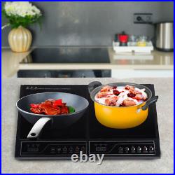Electric Cooktop Induction Cooktop 2 Burner Induction Cooker Touch Screen 2000W