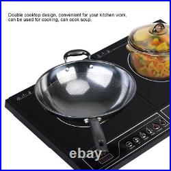 Electric Cooktop Induction Cooktop 2 Burner Induction Cooker Touch Screen 2000W