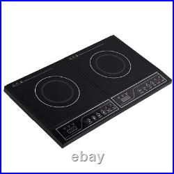 Electric Cooktop Induction Cooktop 2 Burner Induction Cooker Touch Screen 2000W