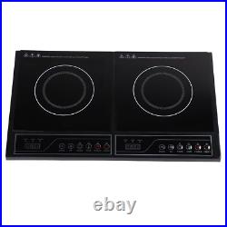 Electric Cooktop Induction Cooktop 2 Burner Induction Cooker Touch Screen 2000W