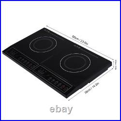 Electric Cooktop Induction Cooktop 2 Burner Induction Cooker Touch Screen 2000W