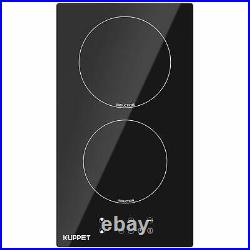 Electric Cooktop Induction Cooktop with 2 Burners & 9 Heat Setting & Timer Black