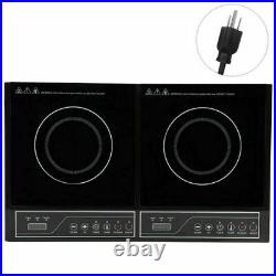 Electric Double Induction Cooktop Built In Countertop Cooker Stove Two Burners