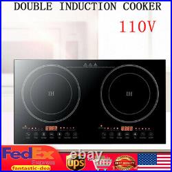 Electric Dual Induction Cooker Cooktop Stove Countertop 2 Burner 1200W+1200W NEW