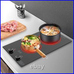 Electric Hob Cook Top Stove 110V Induction Cooktop 2 Burners Ceramic Cooktop