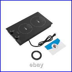 Electric Hob Cook Top Stove 110V Induction Cooktop 2 Burners Ceramic Cooktop