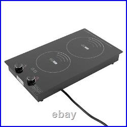 Electric Hob Cook Top Stove 110V Induction Cooktop 2 Burners Ceramic Cooktop