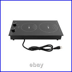 Electric Hob Cook Top Stove 110V Induction Cooktop 2 Burners Ceramic Cooktop