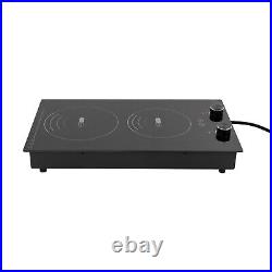 Electric Hob Cook Top Stove 110V Induction Cooktop 2 Burners Ceramic Cooktop